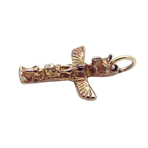 Vintage Sterling Silver Native American Totem Pole Charm or Pendant - Picture 5 of 7